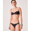 Calcinha Biquini Leticia Preto Vies Animal Print