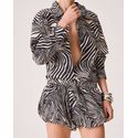 Short Balonê Maria Animal Print Zebra