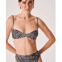 Top Biquini Helena Animal Print Zebra