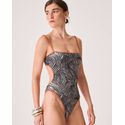 Maiô Celina Vies Cobre Animal Print Zebra