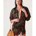 Camisa Gabi Estampa de Conchas em Algodão 