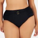 Biquini Max Drapee Liso Zb Preto