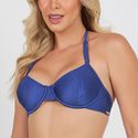 Top Meia TaÇa AlÇa TranÇa Liso Indigo
