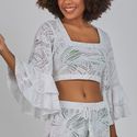 Top Cropped Laise Branco