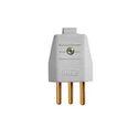 Plugue Macho 2P+T 10A Cinza Romazi