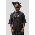 CAMISETA T-SHIRT OVERSIZED PRETO- GOLD