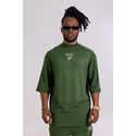 CAMISETA T-SHIRT OVERSIZED MOLETINHO VERDE