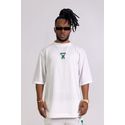 CAMISETA T-SHIRT OVERSIZED MOLETINHO BRANCO