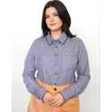 Camisa Flanela Xadrezinho Azul