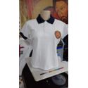 CAMISA MEDALHA DE SÃO BENTO BORDADA POLO BRANCA (BABY LOOK)