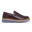 Loafer Orion Couro Café Sola Tratorada 