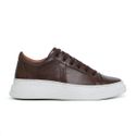 Tênis Casual Pulse Sneaker Café Em Couro 