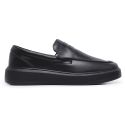 Sapato Mocassim Master All Black Couro Preto Sola Alta Preta