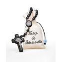 Terço da Intercessão- Madeira 10mm Preto
