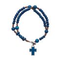 Pulseira Terço Cruz Azul