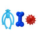 Kit Brinquedos Porte Pequeno Macaco Osso Bola - Big Bull Pet