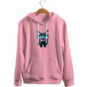 Blusa De Frio Black Beast Moletom Gato Dj Rosa Claro