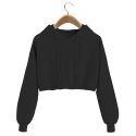 Cropped Moletom Feminino Black Beast Preto