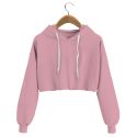 Cropped Moletom Feminino Black Beast Rosa Claro