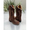 BOTA TEXANA EM COURO HORSE CAFE BORDADO TRIBAL E FLORAO BASICO