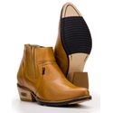 Botina Country Masculina Cano Curto Em Couro