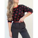 Tricot Cherry - Preto