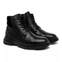 Bota Masculina Coturno BX66 em Couro - Preto