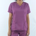 Camisa Scrub Roxo Feminino Pijama Cirúrgico