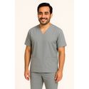 Camisa Scrub Cinza Masculina - Privativo Pijama Cirúrgico