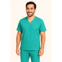 Camisa Scrub Verde Jade Masculina - Privativo Pijama Cirúrgico