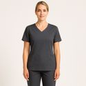 Camisa Scrub Pijama Cirúrgico Cinza Chumbo Gabardine
