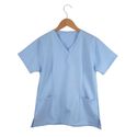 Camisa Scrub Pijama Cirúrgico Azul Bebe Gabardine