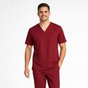 Camisa Scrub Marsala Masculina Enfermagem Privativo Pijama