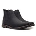 Botina Masculina Couro Crazy Horse Preta