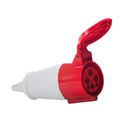 Acoplamento Tomada Industrial 3P+T 16A 6H 380-415V Ip44 Vermelho