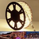 Mangueira Led Redonda 11mm Branco Quente 3000k 100m 220v C/ Conector