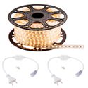 Mangueira Led Chata Branco Quente 4040 100m 127v C/ Conector