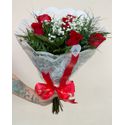 Buquê 6 rosas vermelhas