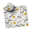 PAPEL BARREIRA GORDURA PREMIUM PARA LANCHE BLACK YELOW 40x38CM - 400 UNIDADES