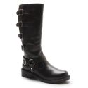 Bota Montaria Zahara Em Couro Legítimo Com Fivelas - Preto