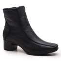 Bota Feminina Em Couro LegÍtimo - Luciana - Preto - Salto 4,5cm