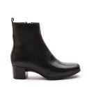 Bota Feminina Em Couro LegÍtimo Saltinho - Fabiana - Preto