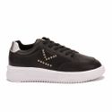 Tênis Cravo Preto Feminino em Couro Legitimo