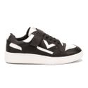 Tênis Napa Preto e Branco Feminino em Couro Legitimo