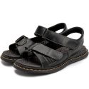 Sandália Ortopédica Masculina Chinelo Confortável De Couro Legítimo