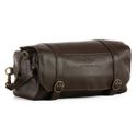 Necessaire em Couro Badajóz Marrom Social com Uma Boca