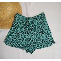 Short Transpassado Animal Print Verde