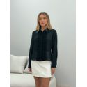 CAMISA YASMIN BABADO PRETA