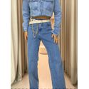 CALÇA CAMILE PANTALONA JEANS MÉDIO