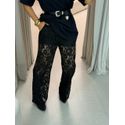 CALÇA RUTY RENDA PRETA